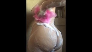 Amateur with Soapy Bubble Butt