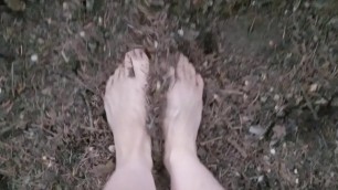 Bare Feet Playing in Pine Needles ASMR Muse