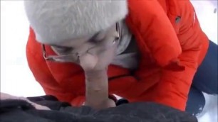 Winter of Russia. It is necessary to warm up the penis! 153
