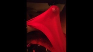 Cumming while Wearing Red Women's Panties (For Sale)