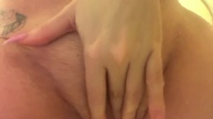 Lonely College Girl Plays with Pussy in Dorm Shower !!