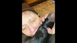 Relaxed MILF Sucking the Black of this Bbc! Dipped Dick in her Jose Quevo Mixed Drink ????????????????